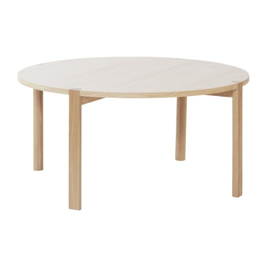 1898 Anton salongbord Ø90 cm Hvitpigmentert eik