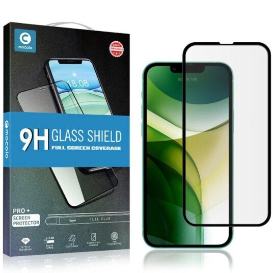 MOCOLO iPhone 13 / 13 Pro MOCOLO Herdet Glass - Full-fit - Svart Kant