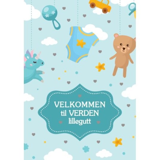Papirkompaniet mini kort Velkommen til verden lillegutt
