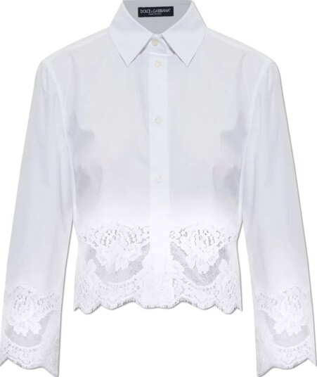 Dolce & Gabbana, Dame, Bluser & Skjorter, Hvit, XL,