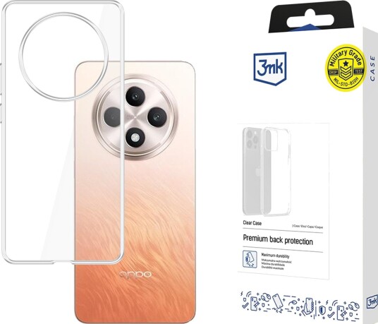 3mk gjennomsiktig deksel til Oppo Reno 12 F/Fs – gjennomsiktig