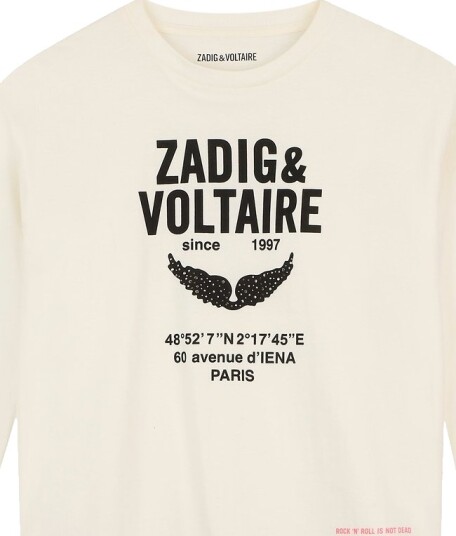 Zadig & Voltaire Genser   Off White m. Svart   Zadig & Voltaire   10 år (140)   Genser   Hvit