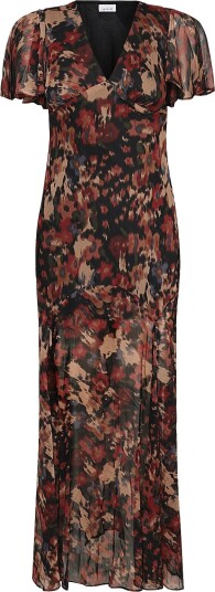Topshop Tscitha Floral Print Maxi Dress Wvn WITHERED ROSE 40 Topshop Tscitha Floral Print Maxi Dress Wvn WITHERED ROSE 40