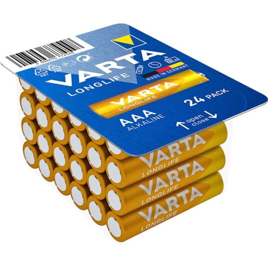 VARTA Longlife Alkalisk AAA Batteri 24-Pakke 1.5V