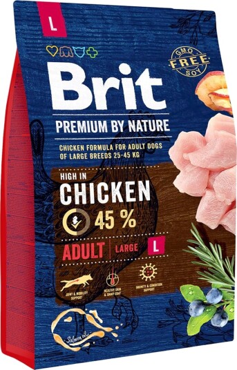 Brit Premium Hundemat Voksen Kylling for Store Raser L 3 kg