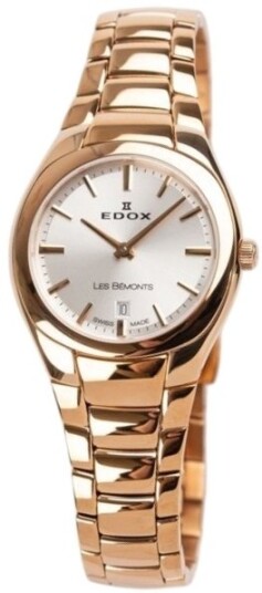 Edox Dameklokke 57004 37R Les Bemonts Sølvfarget/Rose gulltonet Edox Dameklokke 57004 37R Les Bemonts Sølvfarget/Rose gulltonet