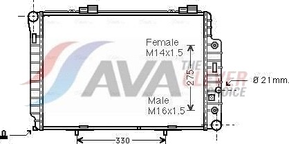 AVA COOLING SYSTEMS MSA2174 Radiator motorkjøling AVA COOLING SYSTEMS MSA2174 Radiator motorkjøling