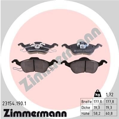 Bremseklosser ZIMMERMANN 23154.190.1