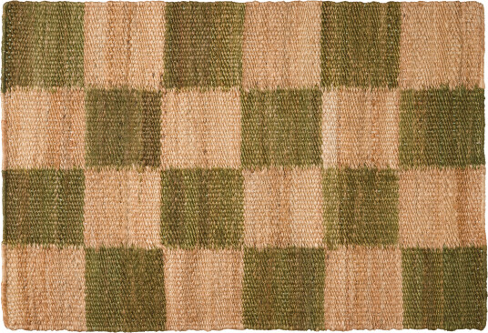 Chess Dørmatte Jute 60x90 cm Natur / Grønn Chess Dørmatte Jute 60x90 cm Natur / Grønn