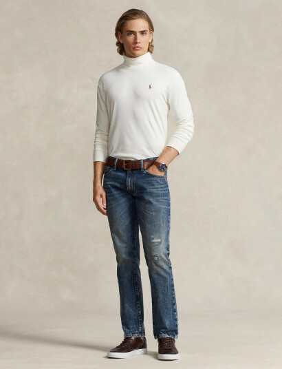 Polo Ralph Lauren Soft Cotton Turtleneck - White - M