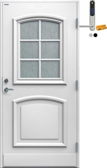 Ytterdør Diplomat Anita Cotswold Glass med Yale Doorman Classic Home