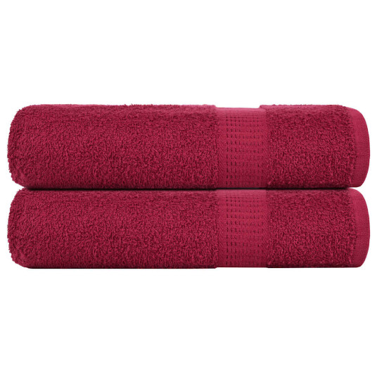 Badehåndklær FROGN 2 stk burgunder 100x150 cm 360 gsm Badehåndklær FROGN 2 stk burgunder 100x150 cm 360 gsm