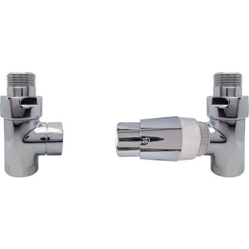 Kriss Cylinder RTL Ventilsett Med returtermostat, Krom
