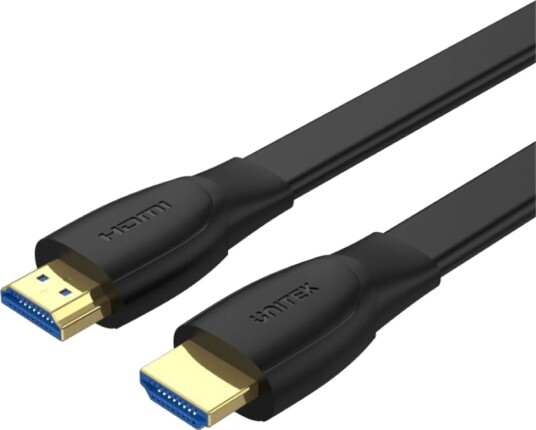 Unitek High Speed Hdmi Kabel Med Ethernet Hdmi Hann Til Hdmi Hann 3 M Skjermet Svart Flat 4K 60Hz Støtte