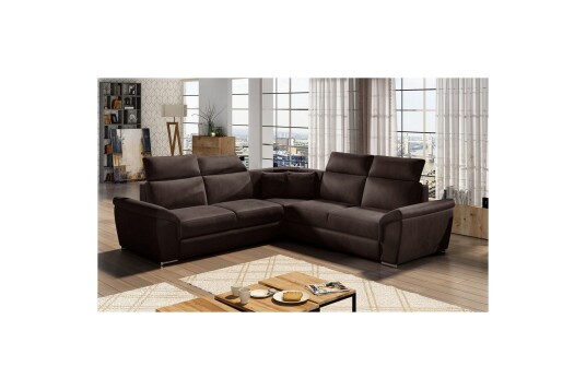Hjørnesofa Eltap Federico 266x102x266 cMonolith 29 Mørk Brun Universell