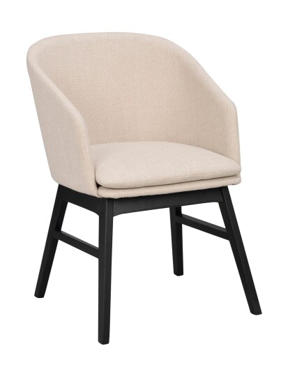 Rowico Home Windham lenestol Beige stoff/svart eik bein Beige