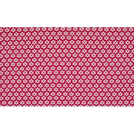 Diverse Minimals Bomullspoplinstoff Print 17 Flower Fuchsia 145cm 50cm