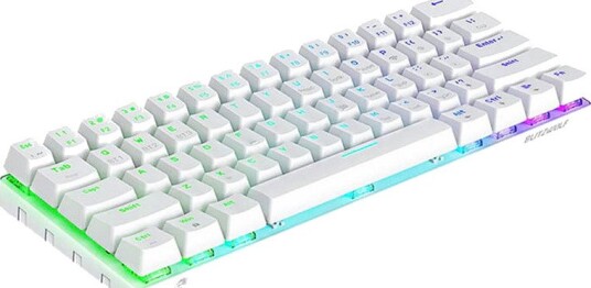 BlitzWolf BW-KB0 Trådløst Mekanisk Tastatur med RGB Røde Brytere Hvit BlitzWolf BW-KB0 Trådløst Mekanisk Tastatur med RGB Røde Brytere Hvit