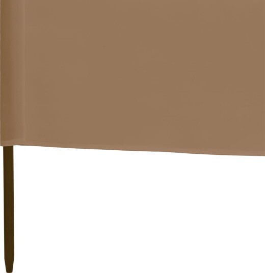 vidaXL Vindskjerm 3 paneler stoff 400x160 cm gråbrun