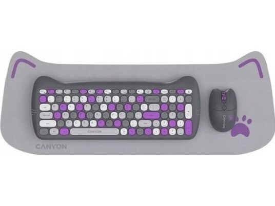 Canyon Tastatur + Mus HSET W6 Med Pute CNS HSETW6VT
