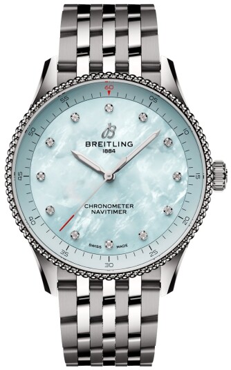Breitling Dameklokke A77320E61A2A1 Navitimer 32 Hvit/Stål Ø32 mm