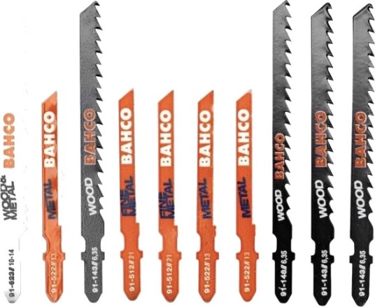 Bahco Stikksagblader Sett 10 Stk For Metall, Tre Og Plast