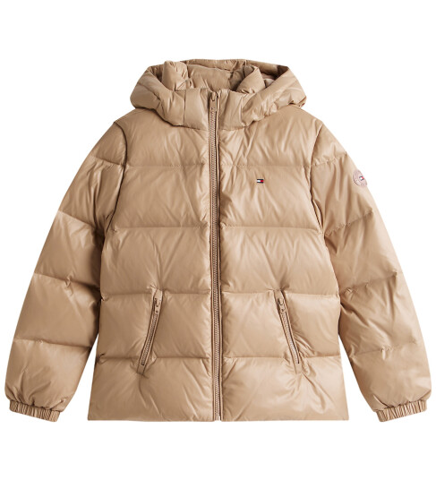 Tommy Hilfiger Dunjakke Essential Down Maltet melk Tommy Hilfiger 7 år 122 Dunjakke Brun