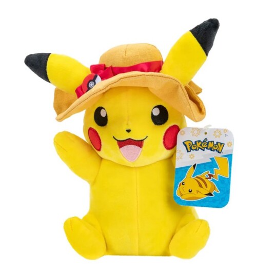 Pokémon Plysjbamse Pikachu m/ sommerhatt