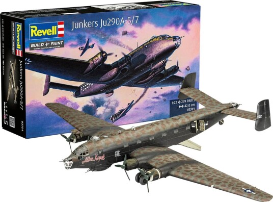 Revell Junkers Ju290A Modellfly Byggesett 1:72 299 deler