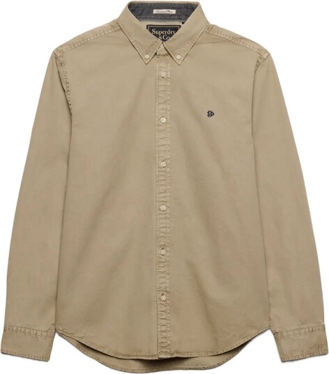 Superdry Garment Dyed L/S Shirt TUMBLED TAN 3XL Superdry Garment Dyed L/S Shirt TUMBLED TAN 3XL