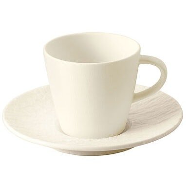 Villeroy & Boch Manufacture Rock Blanc Espressokopp med Tallerken