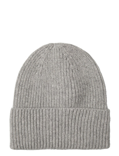 Davida Cashmere Fold Rib Cap - Grey - ONE SIZE Davida Cashmere Fold Rib Cap - Grey - ONE SIZE