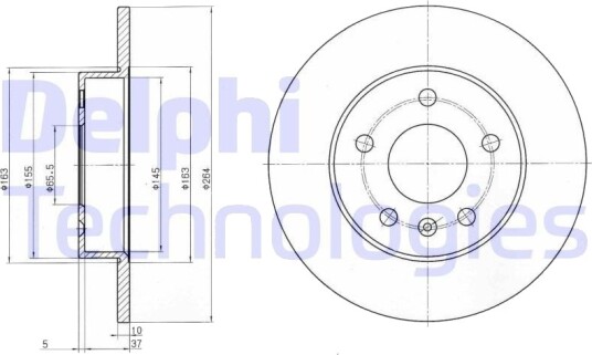 DELPHI BG3406C Bremseskive