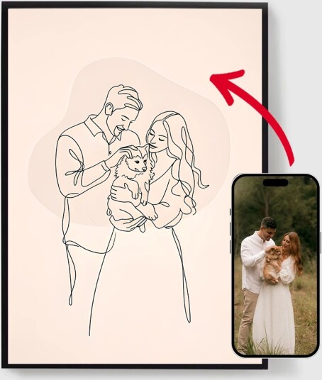 Plakat   Familie Linje Kunst