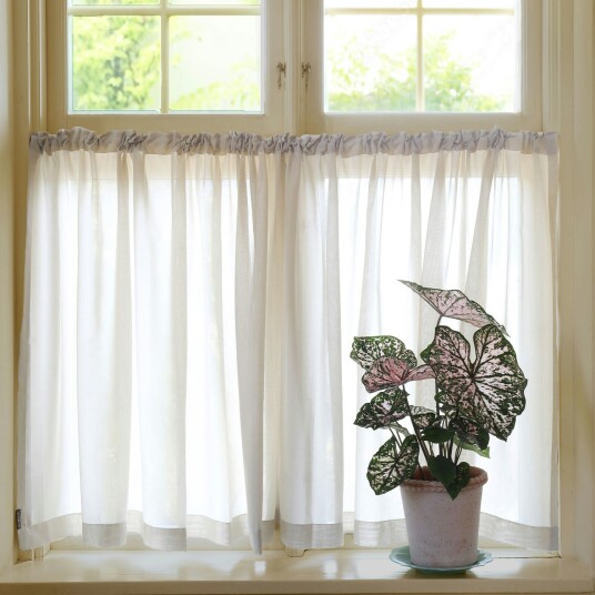 Mimou Grace Café Curtain Double Width 290x85 cm Sandnature