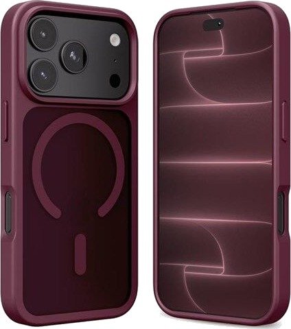 CRONG Hybrid MATTE Magnetic case with MagSafe for iPhone 18 Pro / iPhone 17 Pro Burgundy