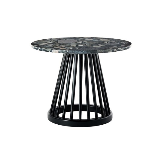 Tom Dixon Fan bord svart steintopp 60 cm pebble Tom Dixon Fan bord svart steintopp 60 cm pebble