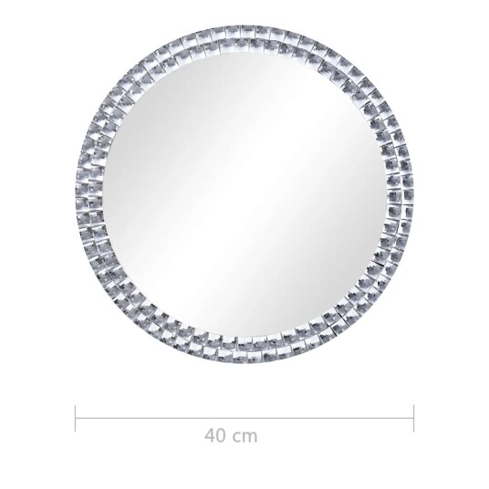 vidaXL Veggspeil 40 cm herdet glass vidaXL Veggspeil 40 cm herdet glass