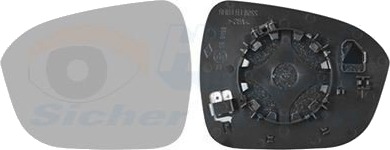 Speilglass, ytterspeil VAN WEZEL 3376837