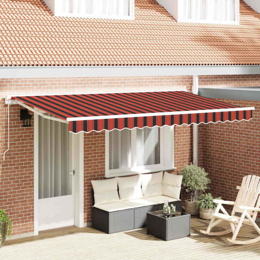 Innvendbar Markise Marin Blå 350x200 cm Stoff og Metall
