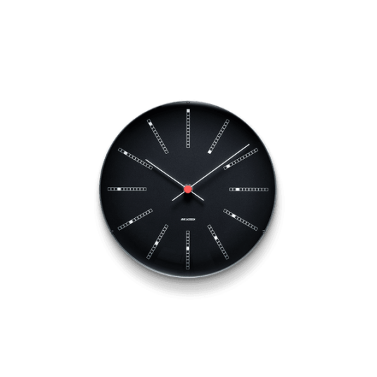 Arne Jacobsen Clocks Bankers 21 CM Black