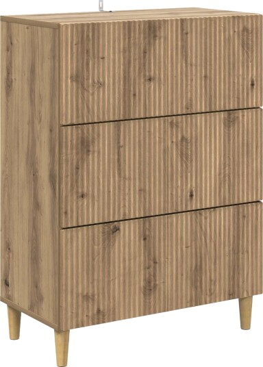 vidaXL Skuffeskap Artisan eik 66 x 34,5 x 90 cm Konstruert tre vidaXL Skuffeskap Artisan eik 66 x 34,5 x 90 cm Konstruert tre
