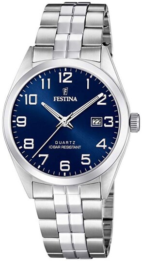 Festina Herreklokke F20437 3 Classic Blå/Stål Ø40 mm Festina Herreklokke F20437 3 Classic Blå/Stål Ø40 mm