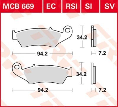 Bremseklosser TRW MCB669 Bremseklosser TRW MCB669