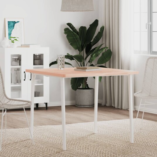 Bordplate 80x80x2,5 cm firkantet heltre bøketre 355958 Bordplate 80x80x2,5 cm firkantet heltre bøketre 355958