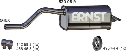 ERNST 520089 Bakre eksospotte