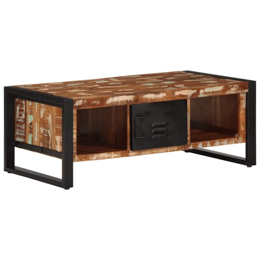  Salongbord flerfarget 90x50x36 cm gjenvunnet heltre 8721158339294