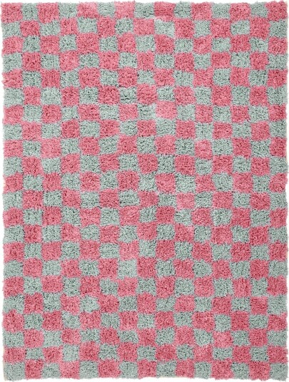 Ryetepper Methoni Check Cotton Shaggy lyseblå/lyserosa Størrelse: 240 x 340 cm Ryetepper Methoni Check Cotton Shaggy lyseblå/lyserosa Størrelse: 240 x 340 cm