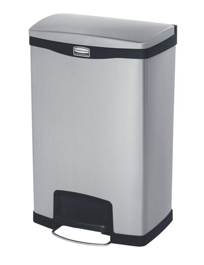 Rubbermaid Slim Jim Avfallsbeholder med pedal rustfritt stål 50 l Lager & miljø Rubbermaid Slim Jim Avfallsbeholder med pedal rustfritt stål 50 l Lager & miljø