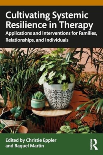 Cultivating Systemic Resilience in Therapy